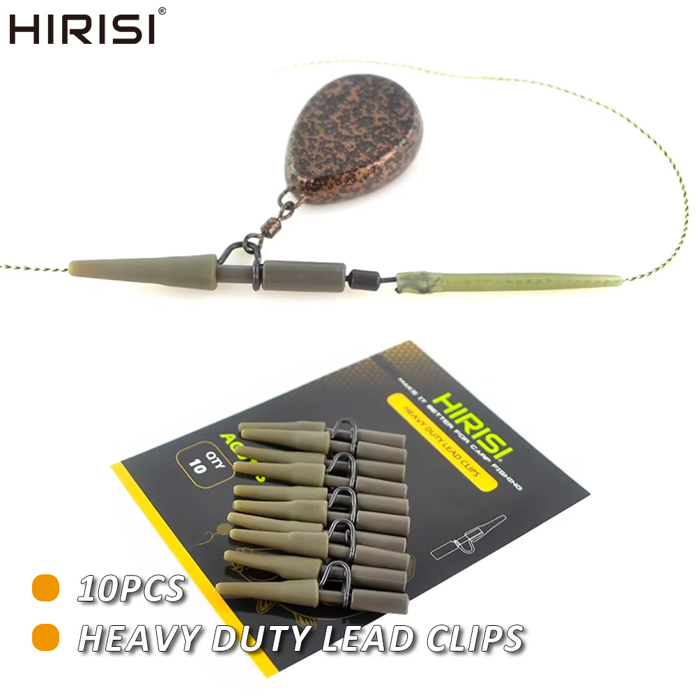 Ice Fishing Tip Up - Hirisi 10 sztuk wytrzymałe klipsy ołowiane